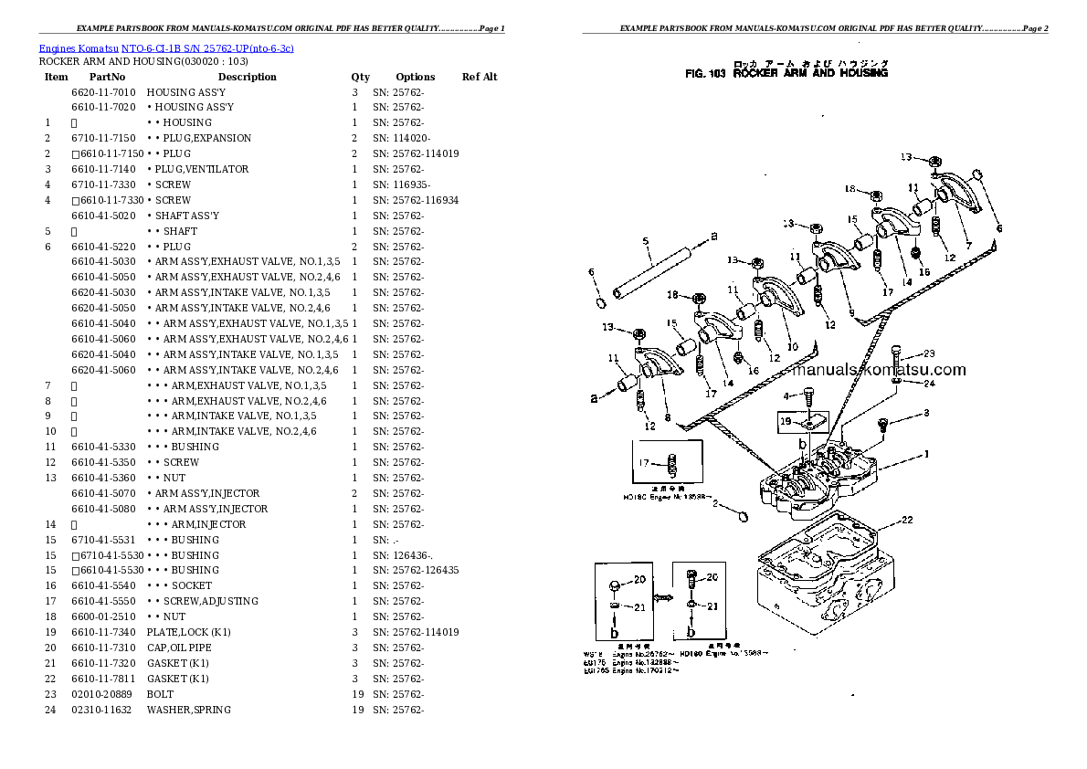 NTO-6-CI-1B S/N 25762-UP Partsbook