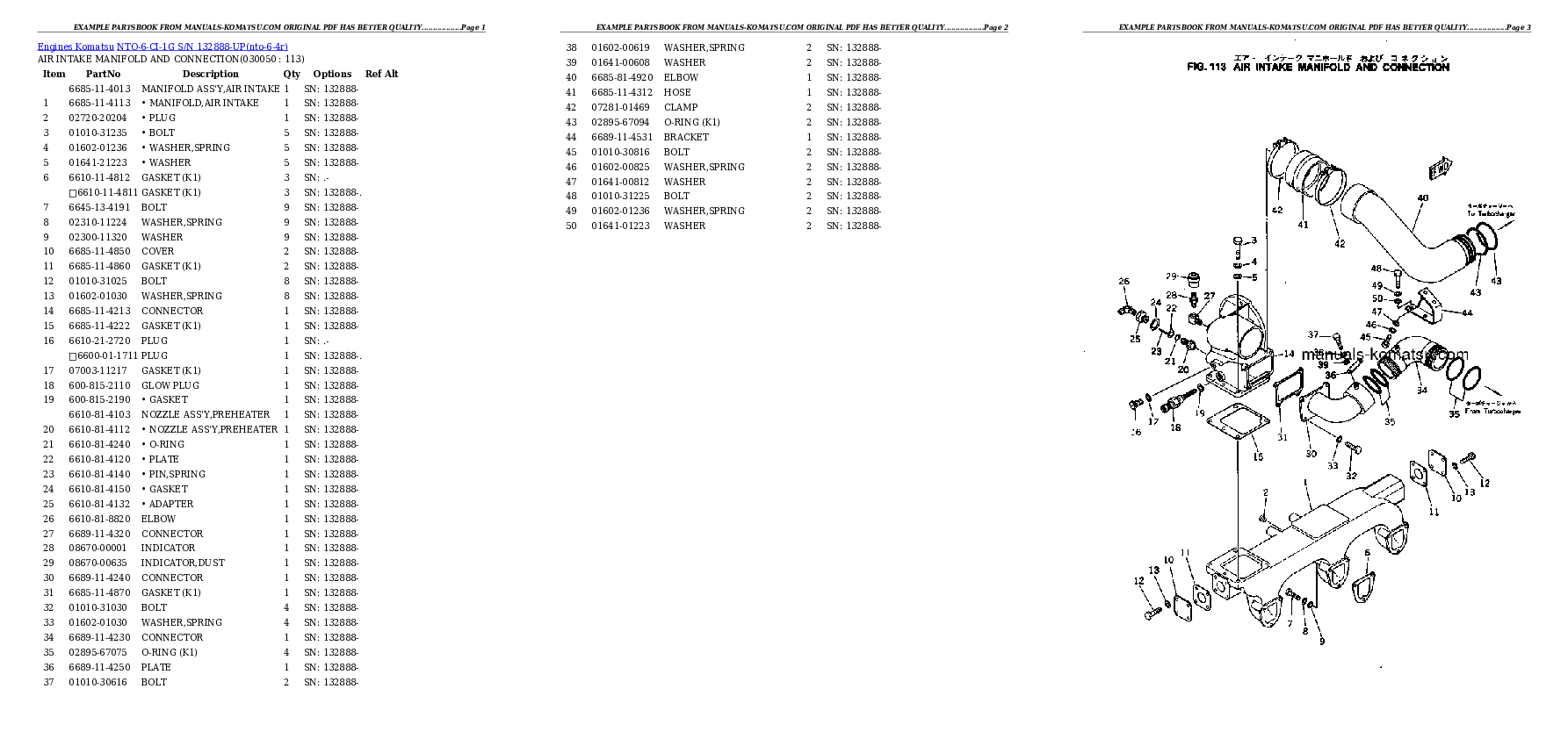 Protected: NTO-6-CI-1G S/N 132888-UP Partsbook