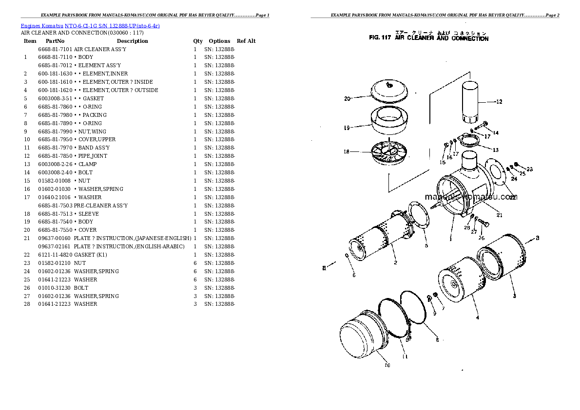 Protected: NTO-6-CI-1G S/N 132888-UP Partsbook