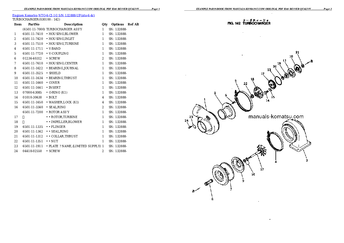 Protected: NTO-6-CI-1G S/N 132888-UP Partsbook