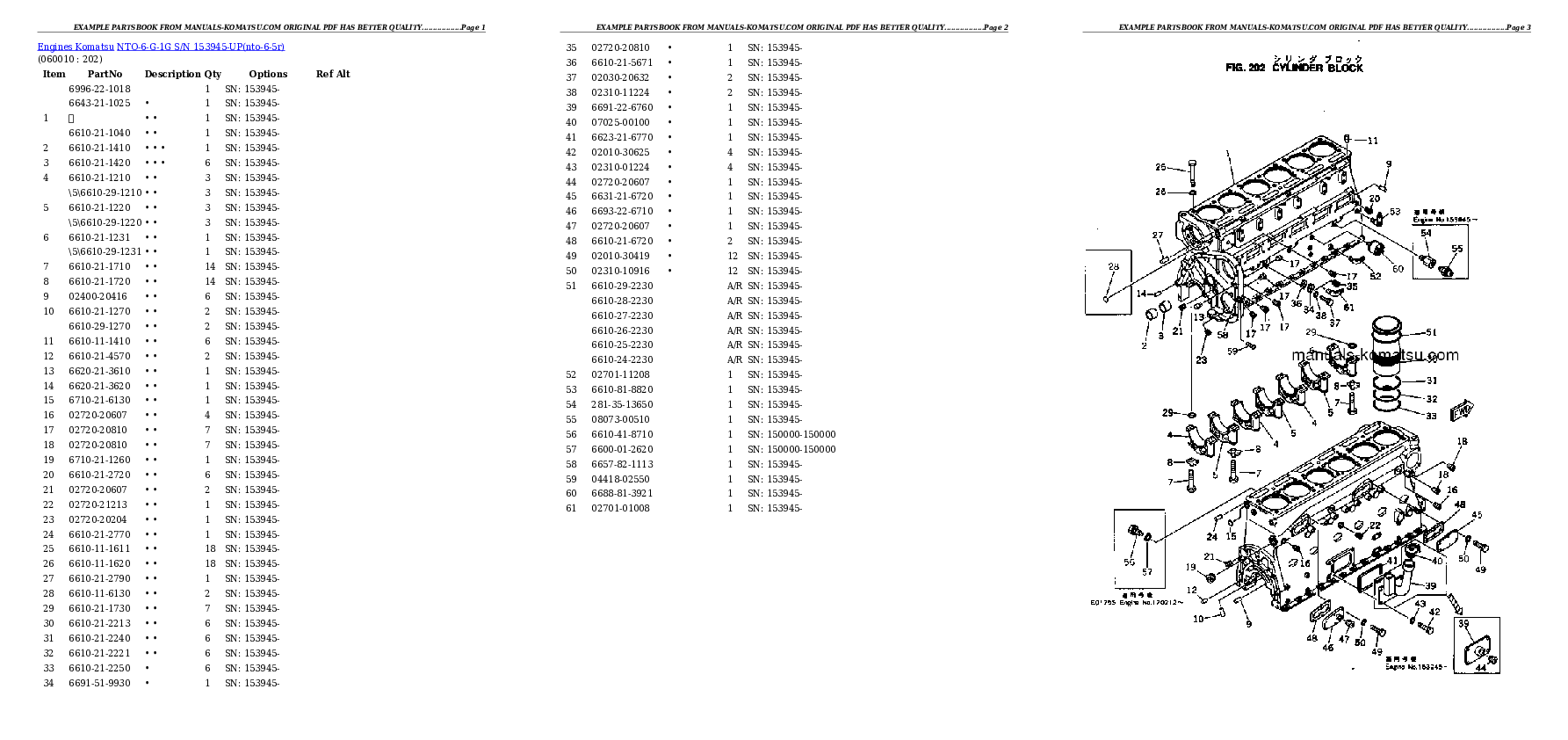Protected: NTO-6-G-1G S/N 153945-UP Partsbook
