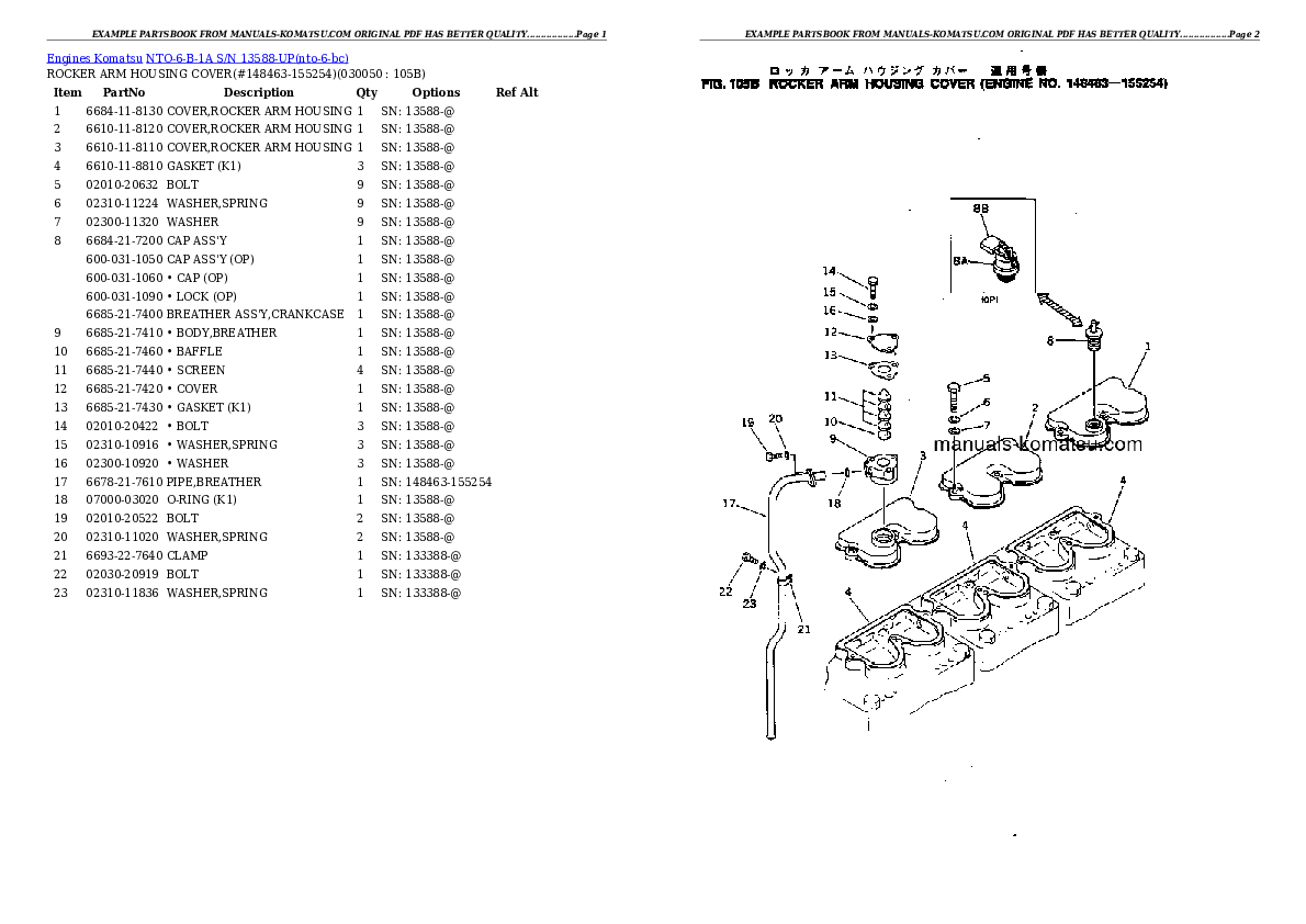 Protected: NTO-6-B-1A S/N 13588-UP Partsbook