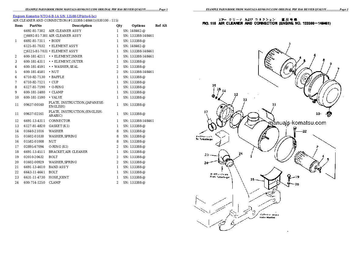Protected: NTO-6-B-1A S/N 13588-UP Partsbook