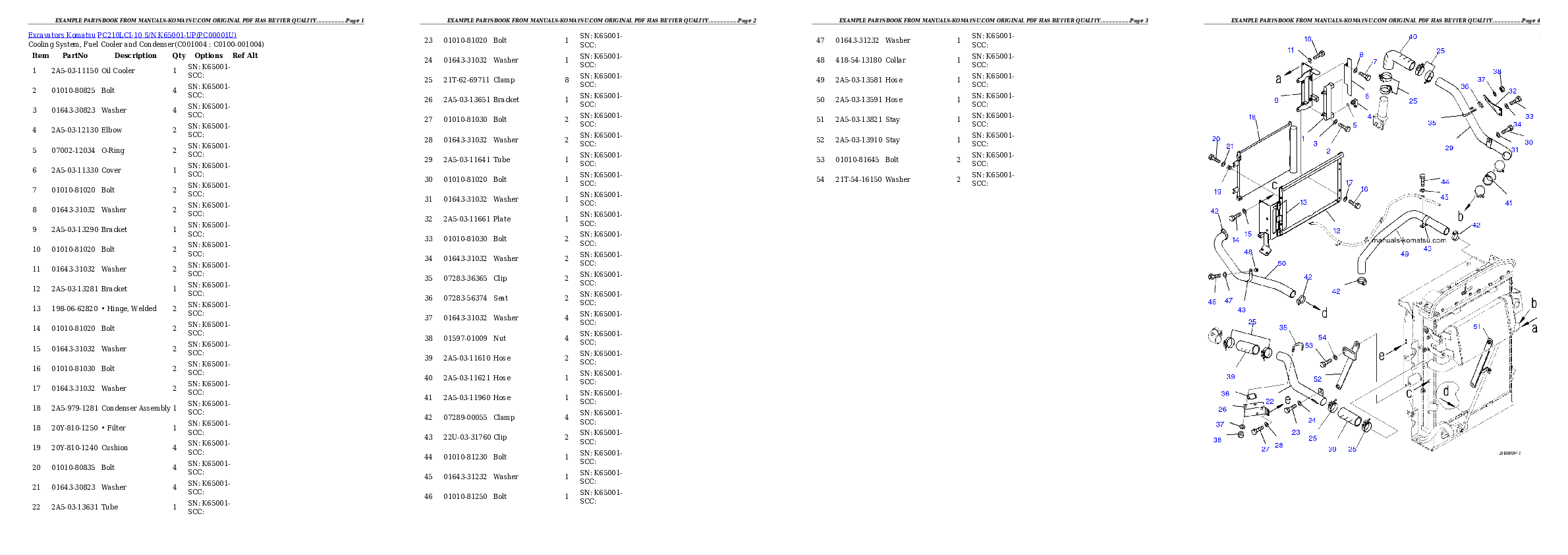 Protected: PC210LCI-10 S/N K65001-UP Partsbook