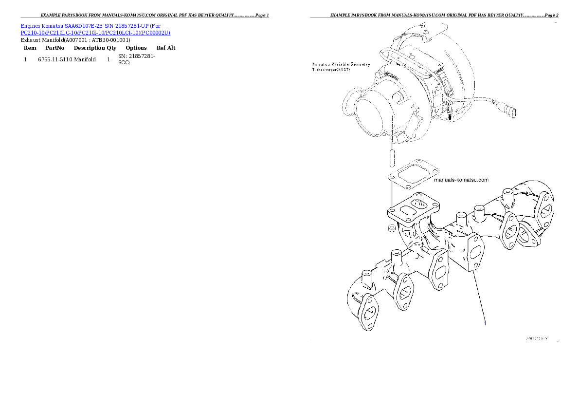Protected: SAA6D107E-2E S/N 21857281-UP (For PC210-10/PC210LC-10/PC210I-10/PC210LCI-10) Partsbook