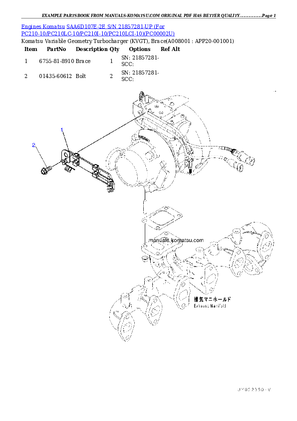 Protected: SAA6D107E-2E S/N 21857281-UP (For PC210-10/PC210LC-10/PC210I-10/PC210LCI-10) Partsbook