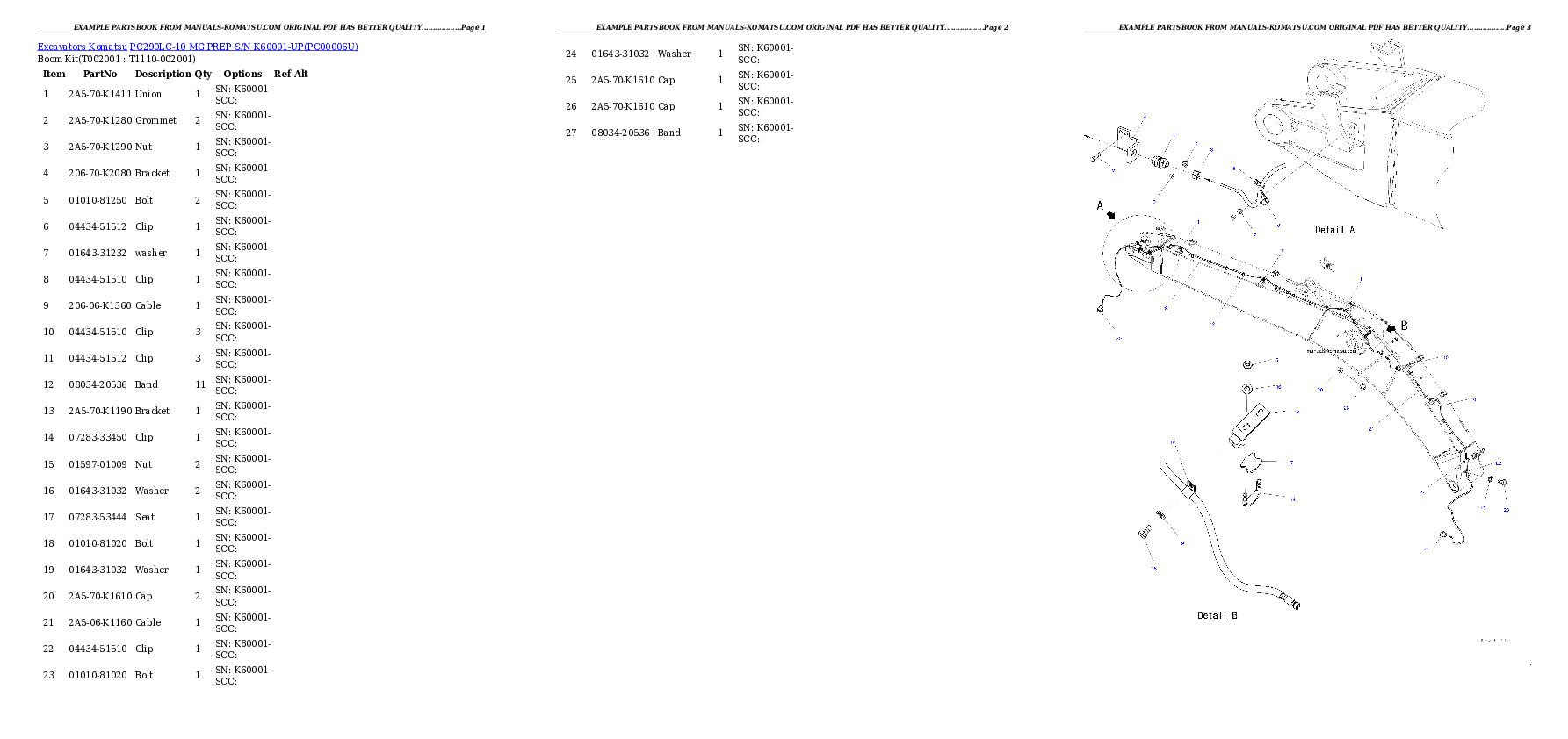 Protected: PC290LC-10 MG PREP S/N K60001-UP Partsbook