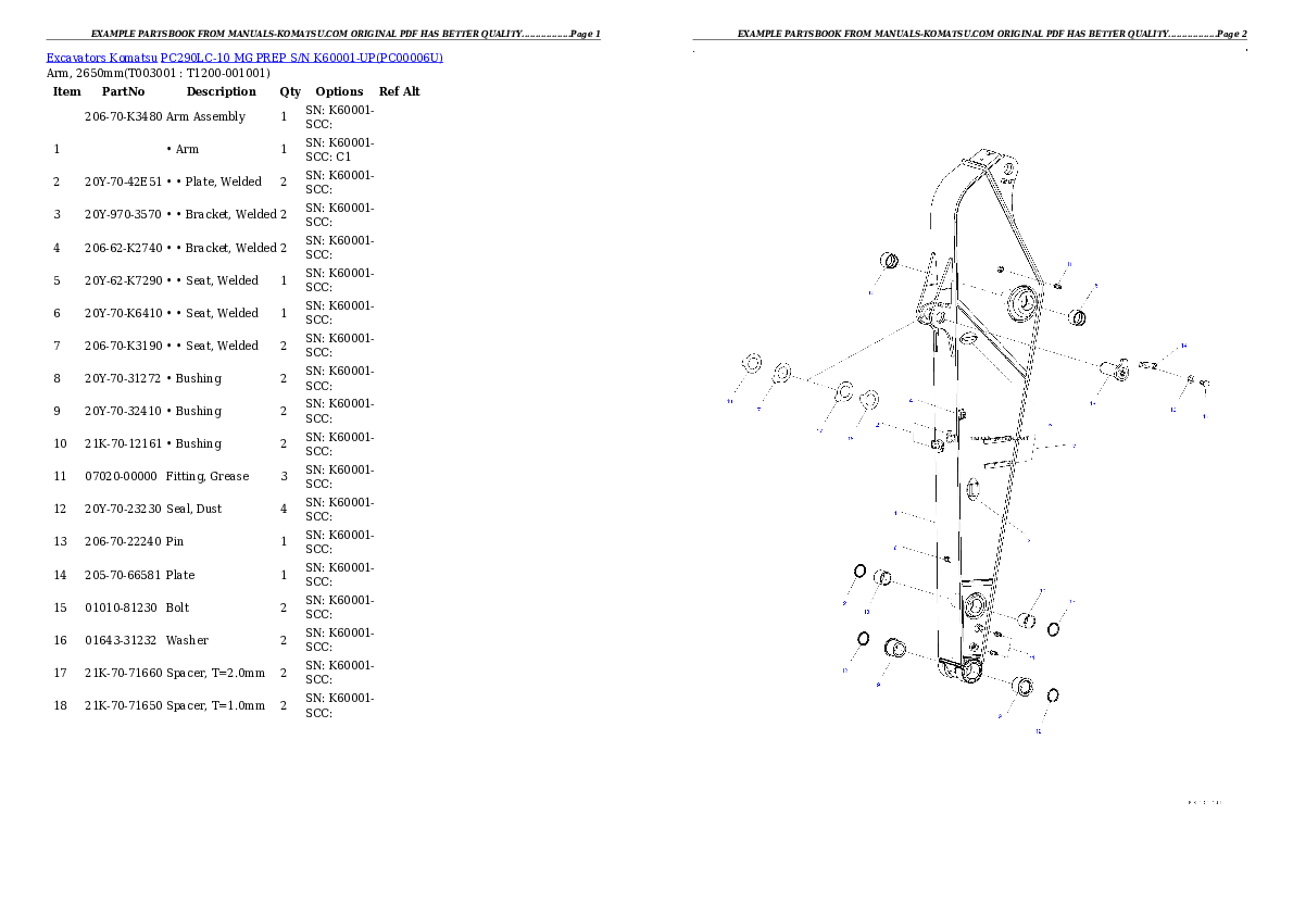 Protected: PC290LC-10 MG PREP S/N K60001-UP Partsbook