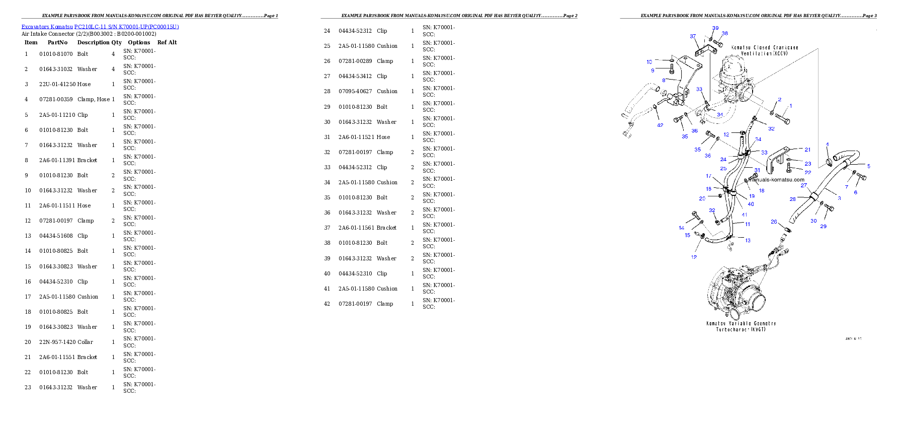 Protected: PC210LC-11 S/N K70001-UP Partsbook
