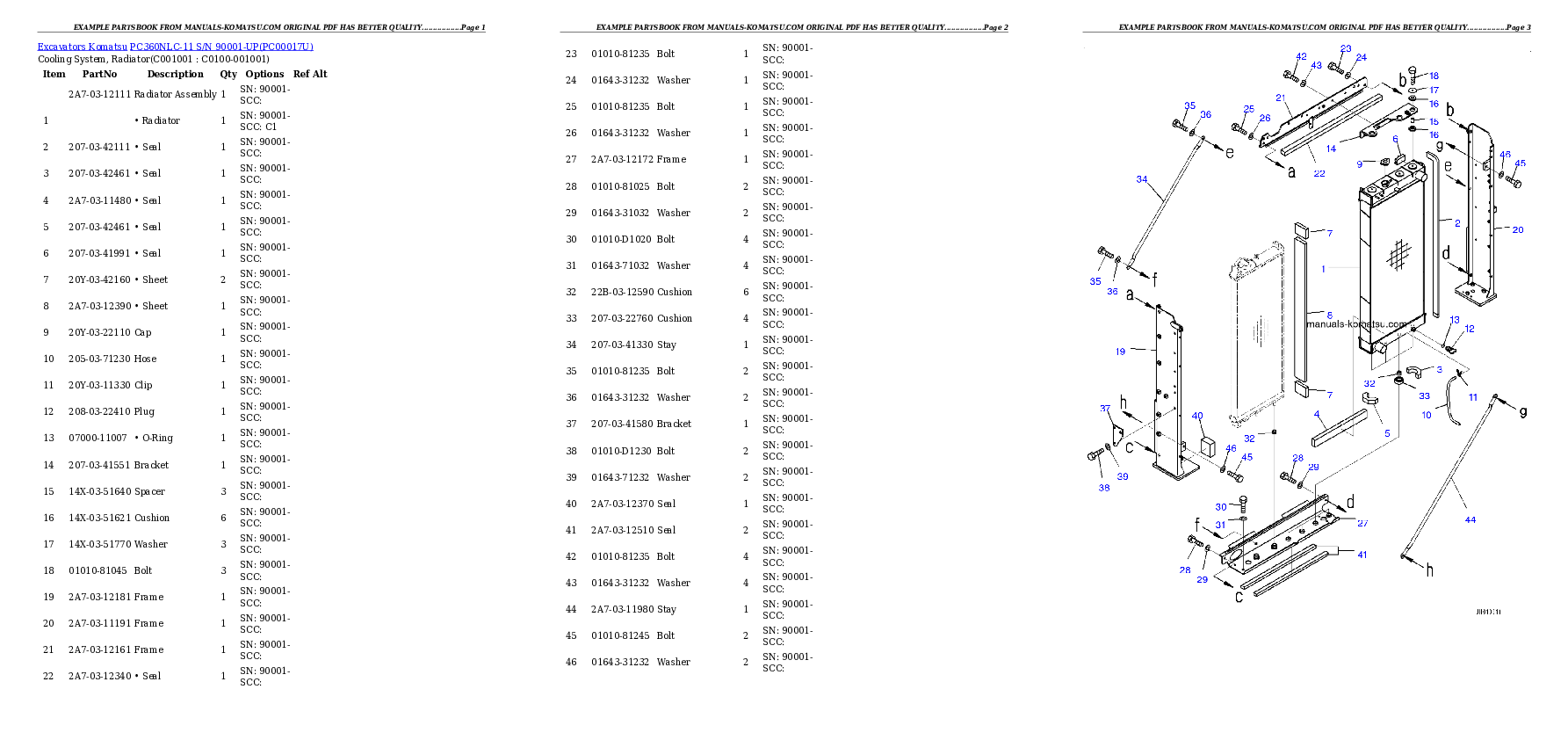Protected: PC360NLC-11 S/N 90001-UP Partsbook