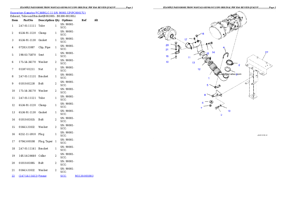 Protected: PC360NLC-11 S/N 90001-UP Partsbook