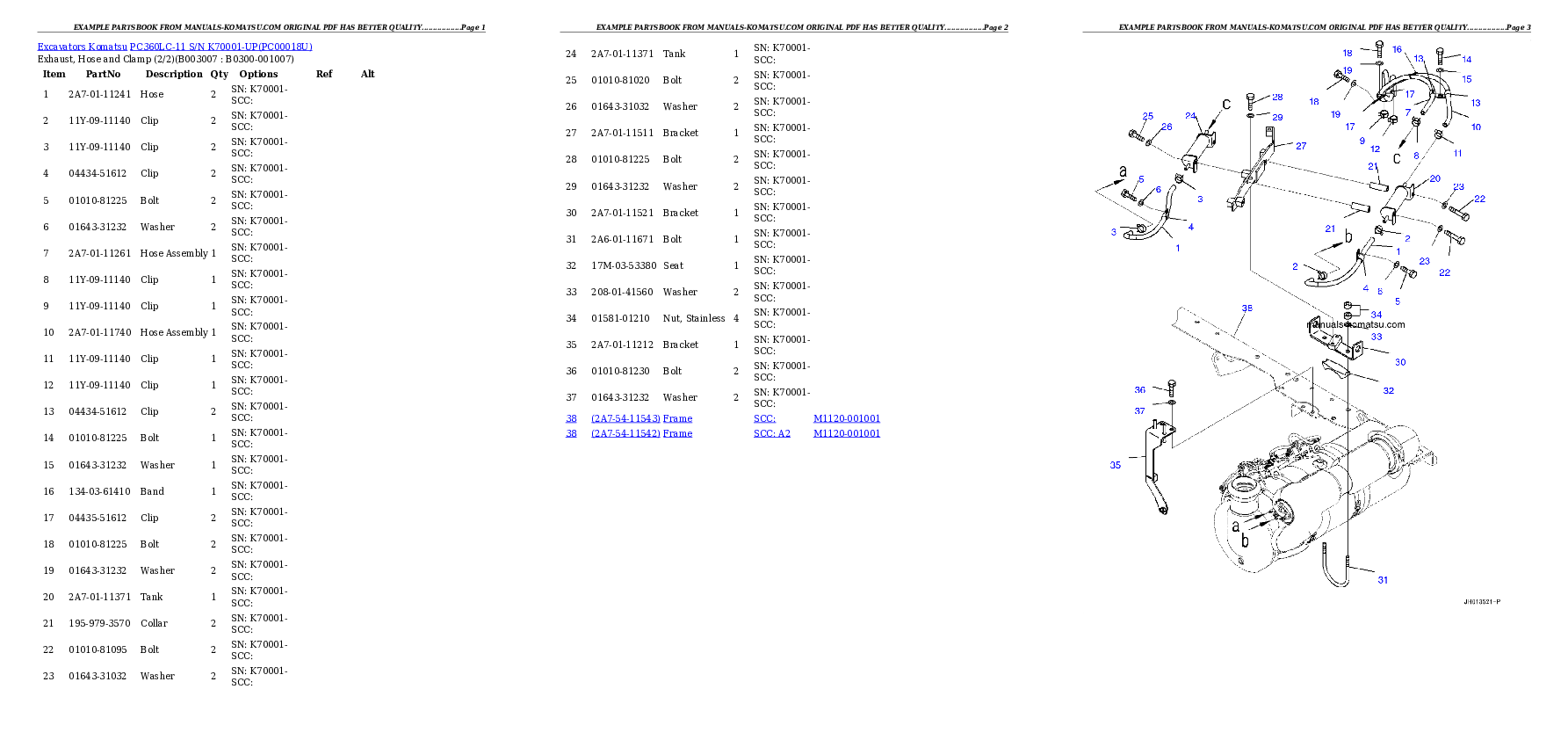Protected: PC360LC-11 S/N K70001-UP Partsbook
