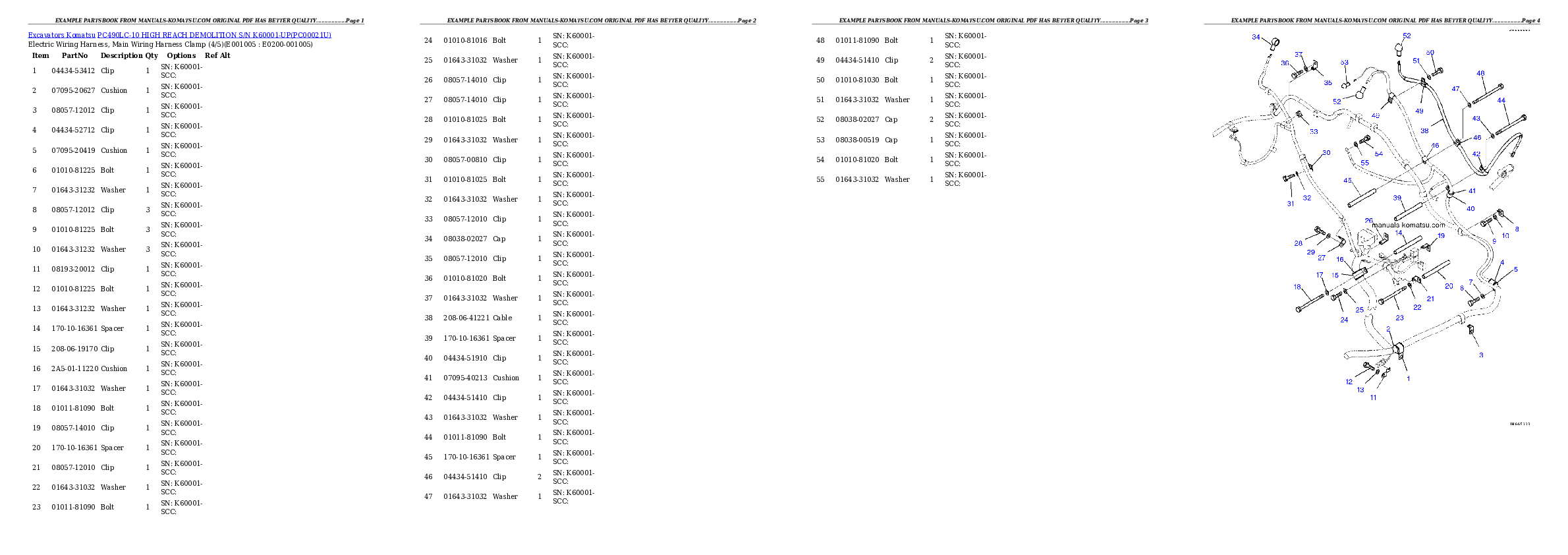 Protected: PC490LC-10 HIGH REACH DEMOLITION S/N K60001-UP Partsbook