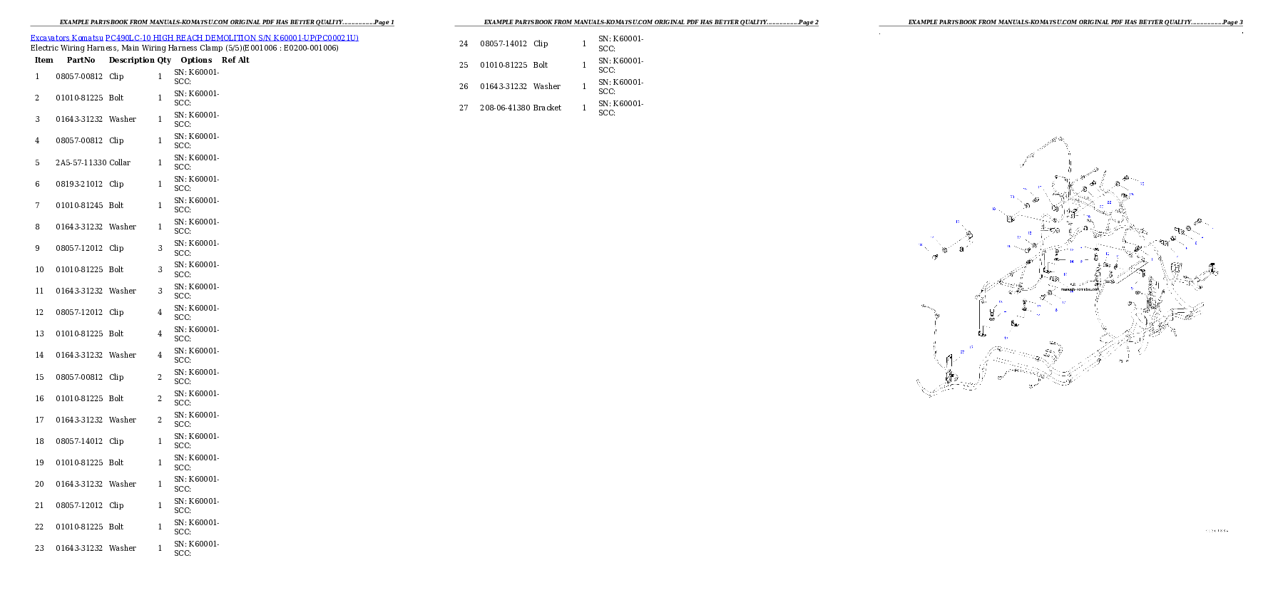 Protected: PC490LC-10 HIGH REACH DEMOLITION S/N K60001-UP Partsbook