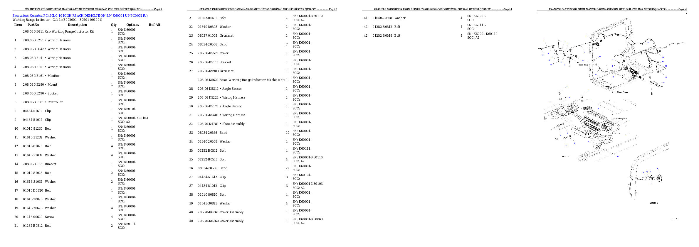 Protected: PC490LC-10 HIGH REACH DEMOLITION S/N K60001-UP Partsbook