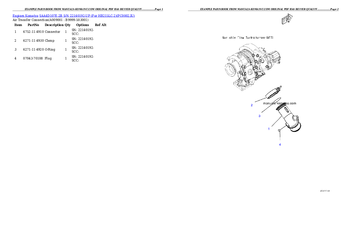 Protected: SAA4D107E-2B S/N 22140192-UP (For HB215LC-2) Partsbook