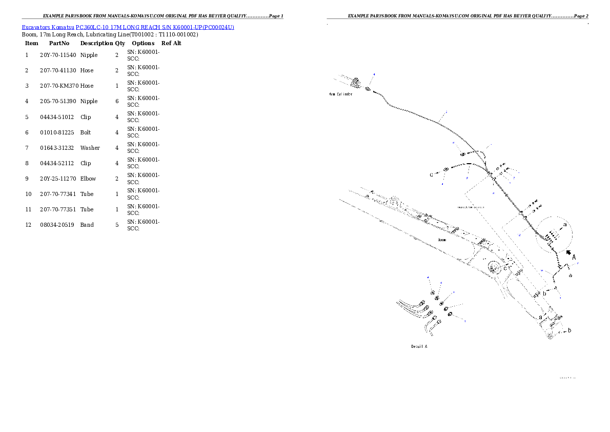 Protected: PC360LC-10 17M LONG REACH S/N K60001-UP Partsbook