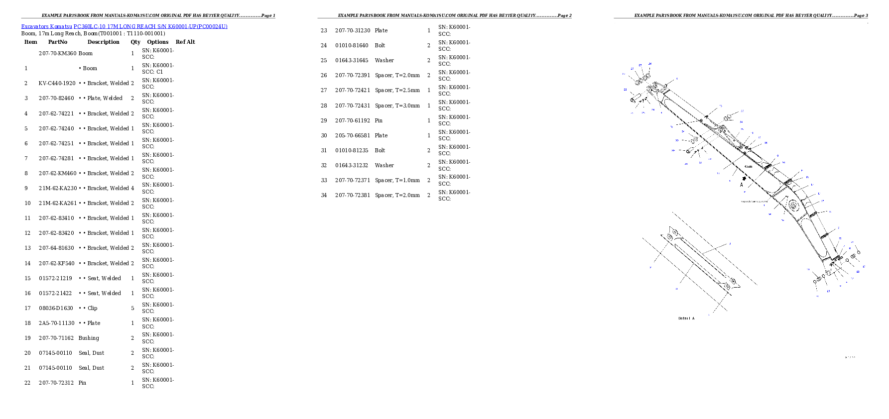 Protected: PC360LC-10 17M LONG REACH S/N K60001-UP Partsbook