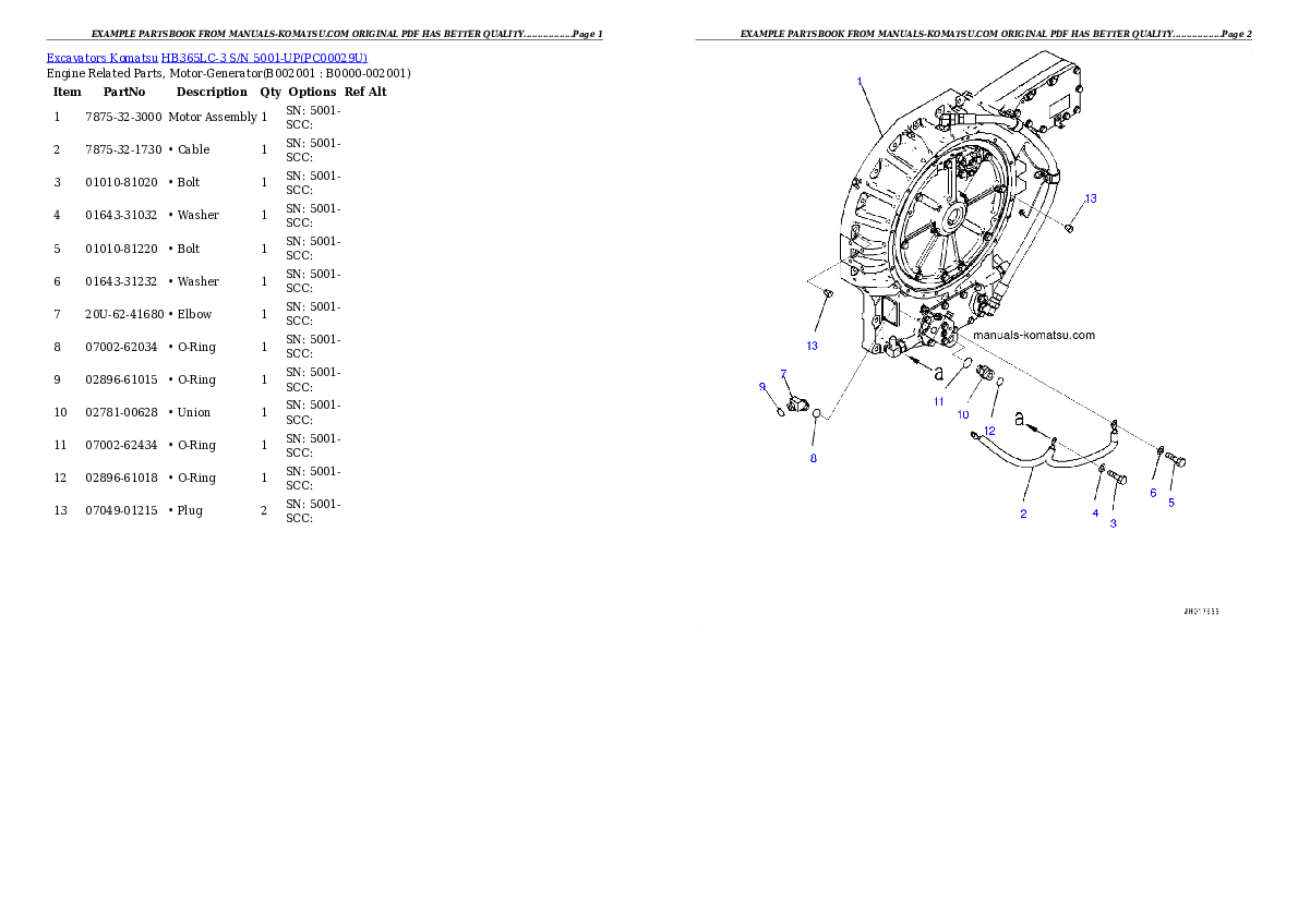 Protected: HB365LC-3 S/N 5001-UP Partsbook