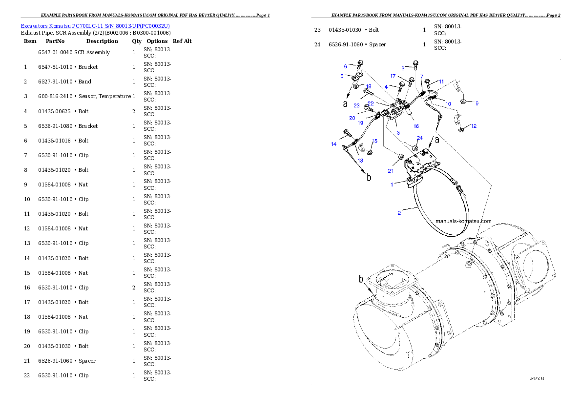 Protected: PC700LC-11 S/N 80013-UP Partsbook