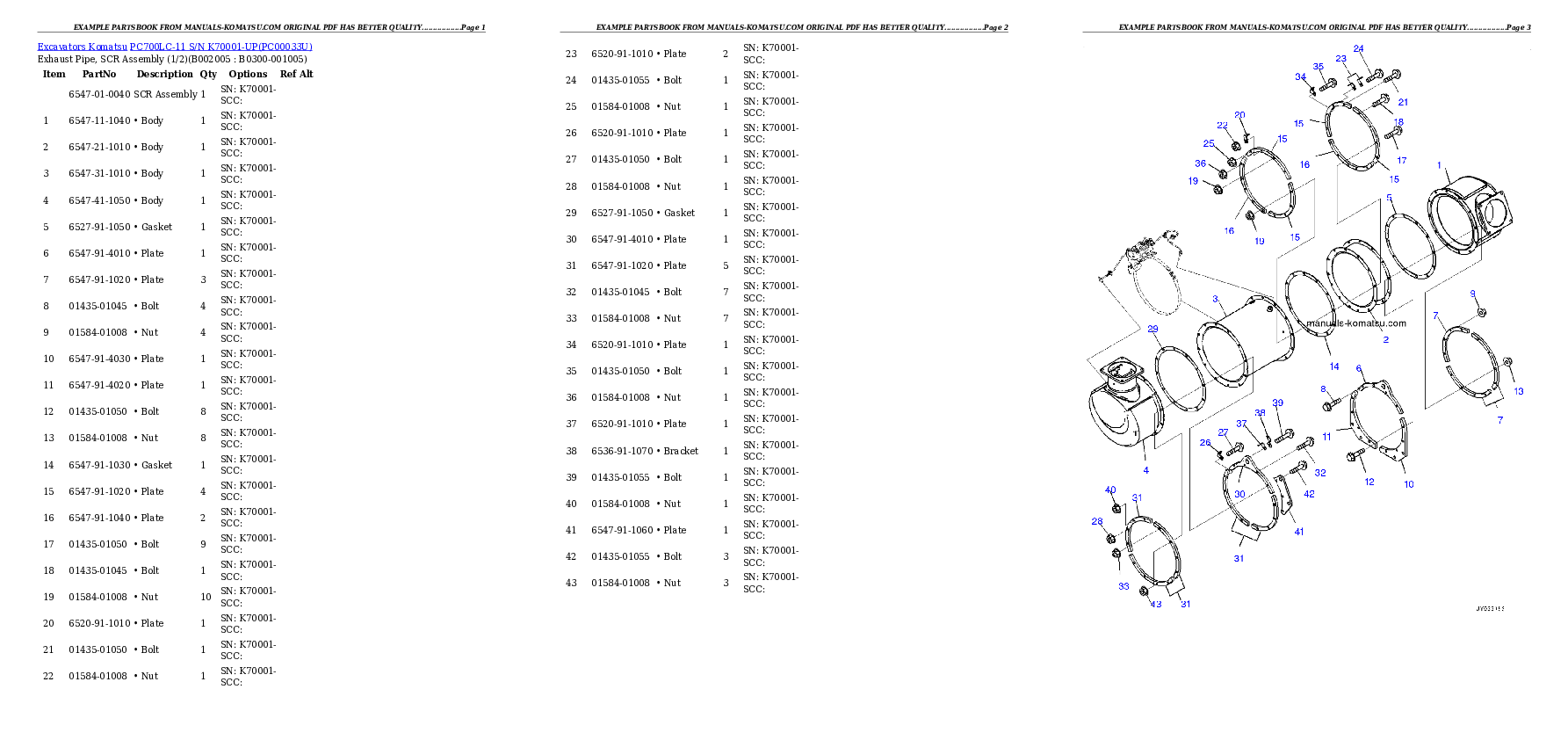 Protected: PC700LC-11 S/N K70001-UP Partsbook