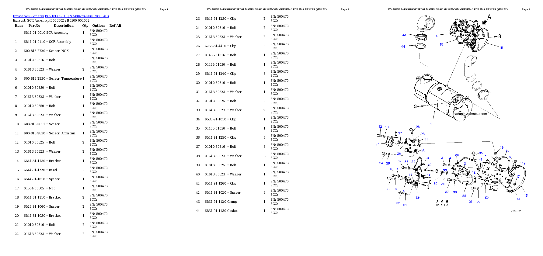 Protected: PC210LCI-11 S/N 500470-UP Partsbook