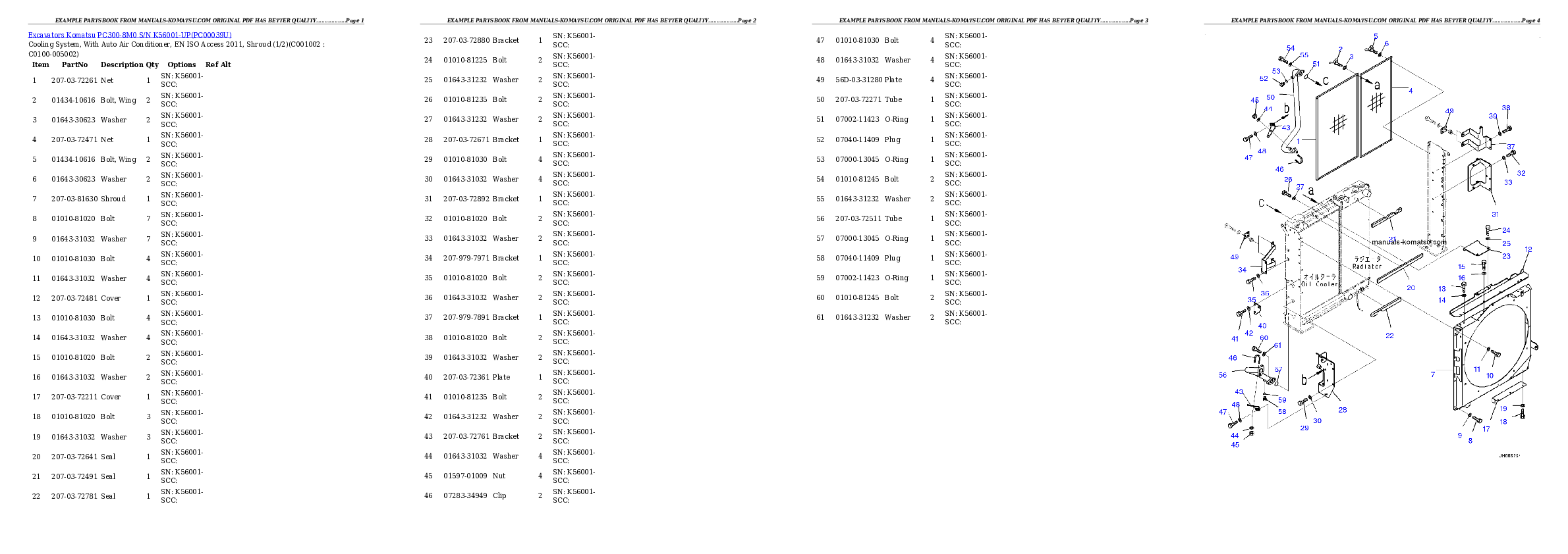 Protected: PC300-8M0 S/N K56001-UP Partsbook