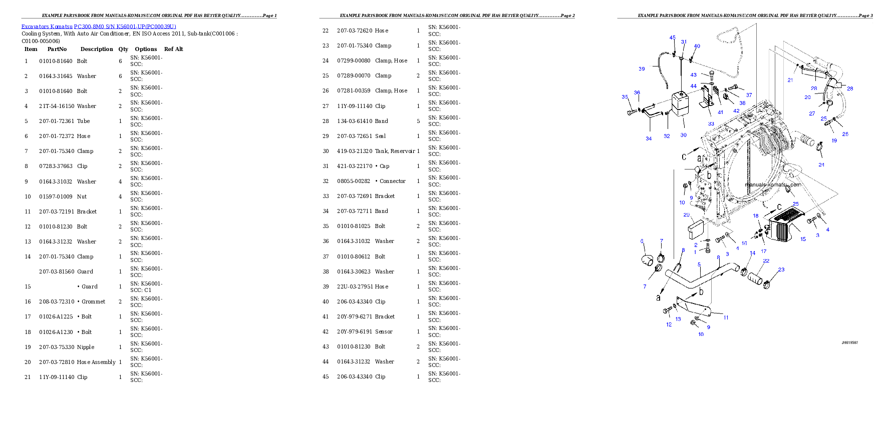 Protected: PC300-8M0 S/N K56001-UP Partsbook