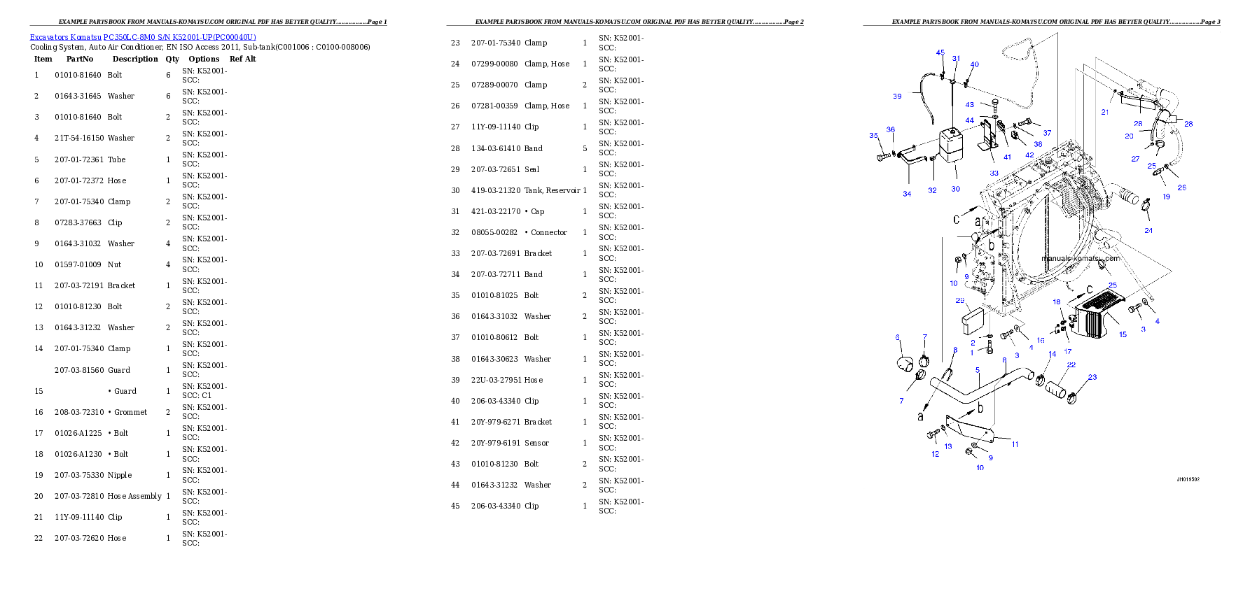 Protected: PC350LC-8M0 S/N K52001-UP Partsbook