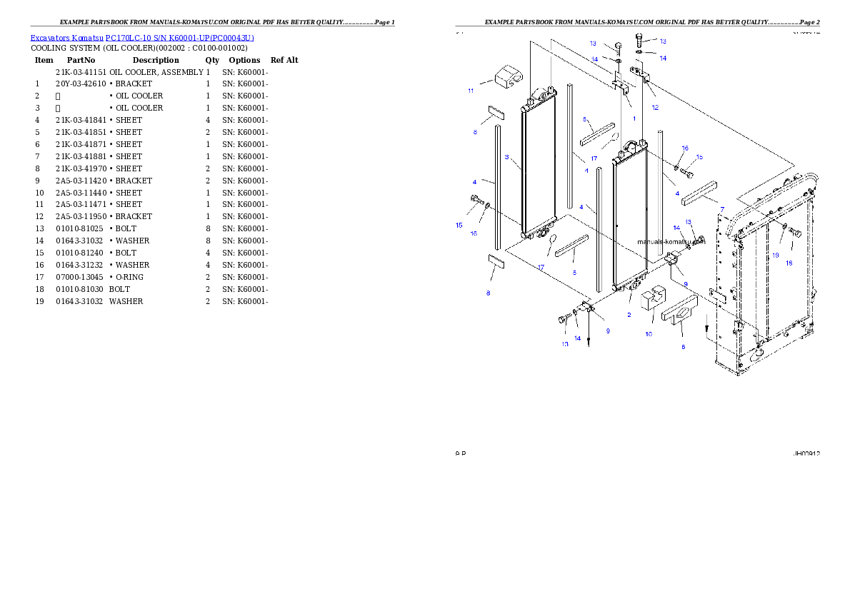Protected: PC170LC-10 S/N K60001-UP Partsbook