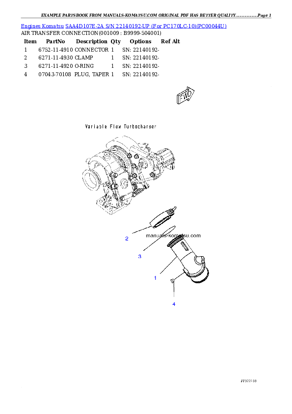 Protected: SAA4D107E-2A S/N 22140192-UP (For PC170LC-10) Partsbook