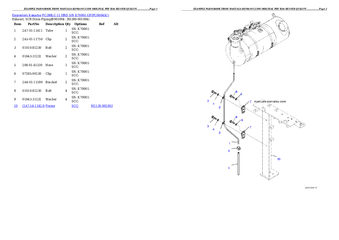 Protected: PC390LC-11 HRD S/N K70001-UP Partsbook