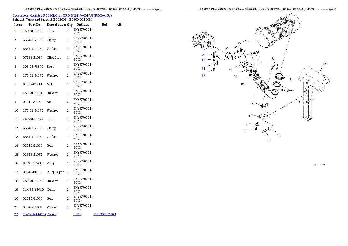Protected: PC390LC-11 HRD S/N K70001-UP Partsbook