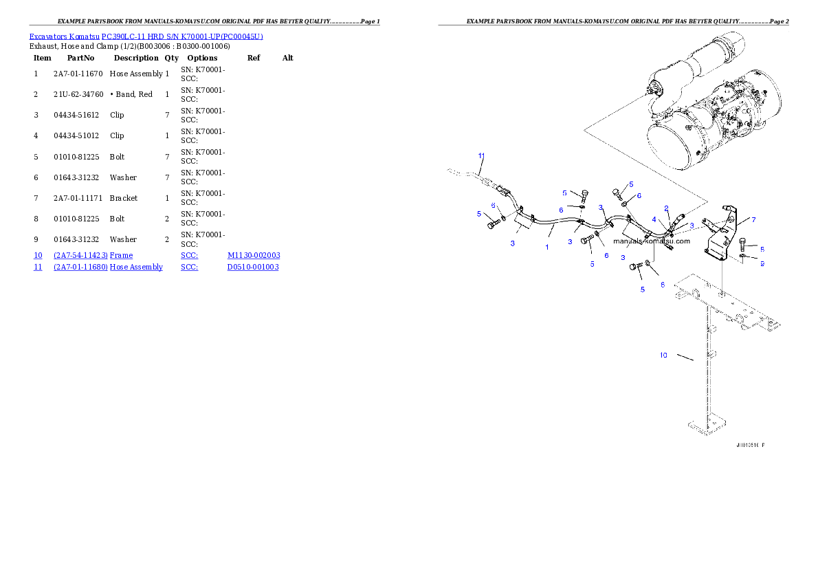 Protected: PC390LC-11 HRD S/N K70001-UP Partsbook