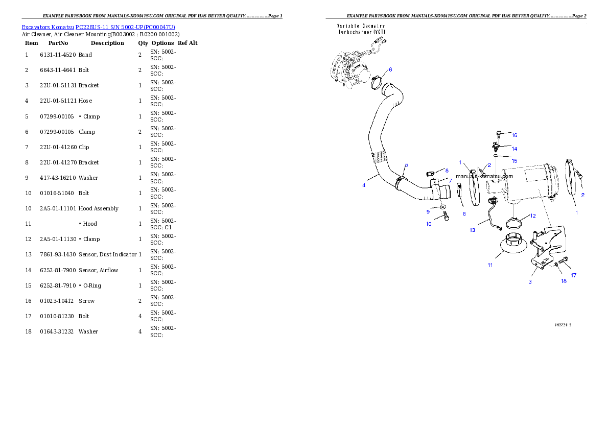 Protected: PC228US-11 S/N 5002-UP Partsbook