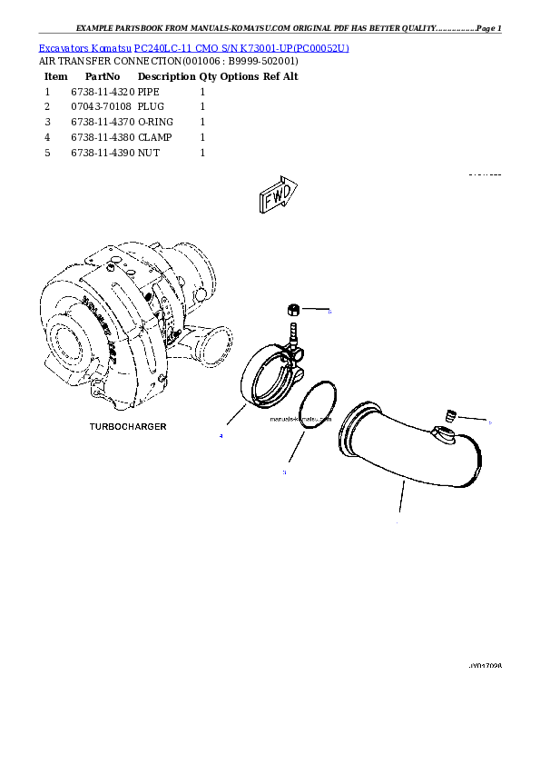 Protected: PC240LC-11 CMO S/N K73001-UP Partsbook