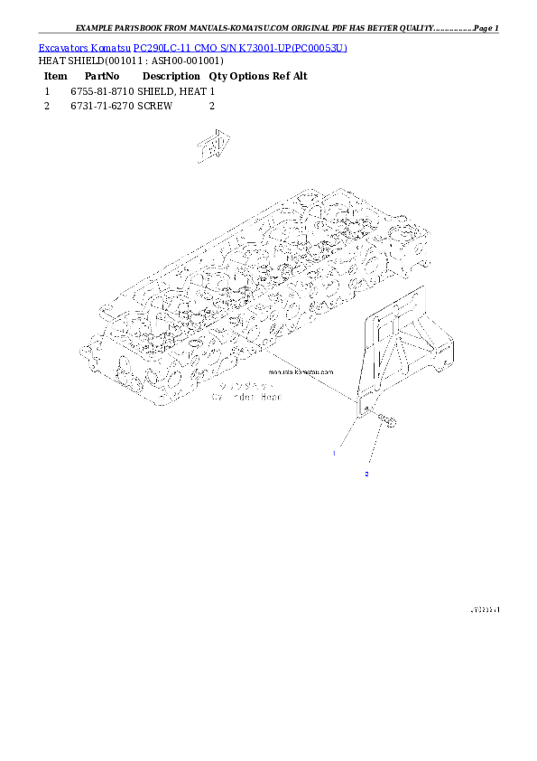 Protected: PC290LC-11 CMO S/N K73001-UP Partsbook