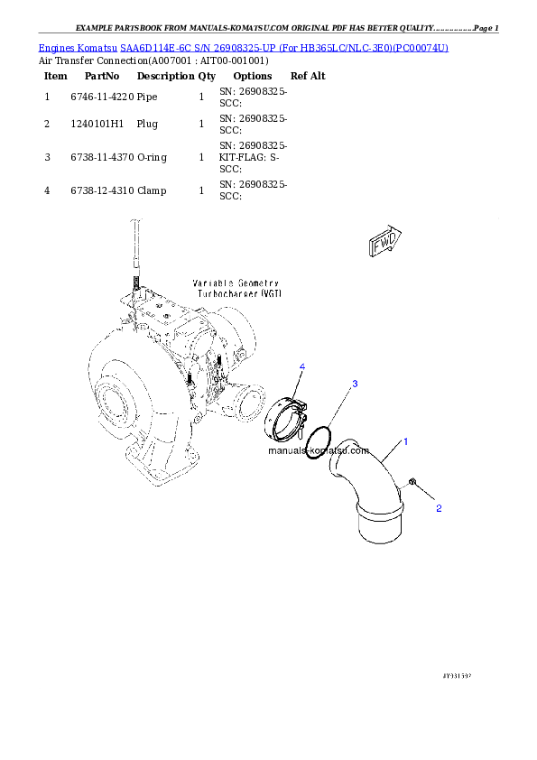 Protected: SAA6D114E-6C S/N 26908325-UP (For HB365LC/NLC-3E0) Partsbook
