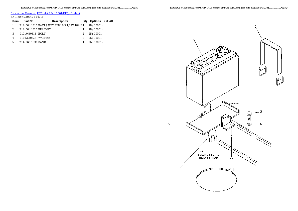 Protected: PC01-1A S/N 10001-UP Partsbook