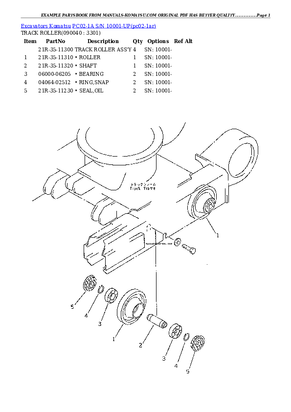 Protected: PC02-1A S/N 10001-UP Partsbook