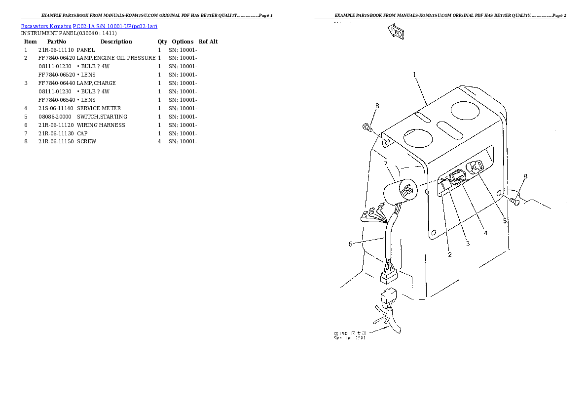 Protected: PC02-1A S/N 10001-UP Partsbook