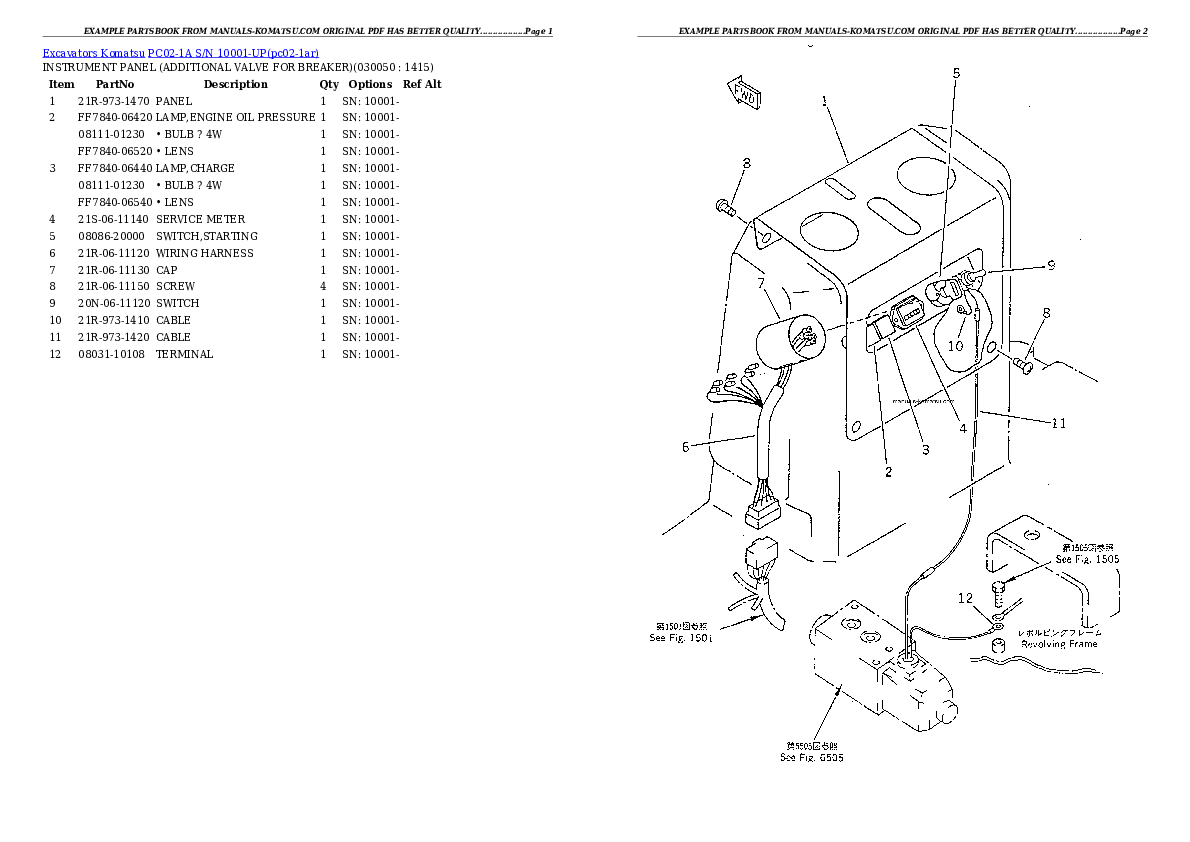 Protected: PC02-1A S/N 10001-UP Partsbook