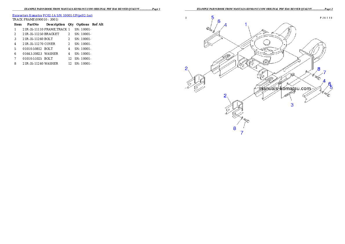 Protected: PC02-1A S/N 10001-UP Partsbook