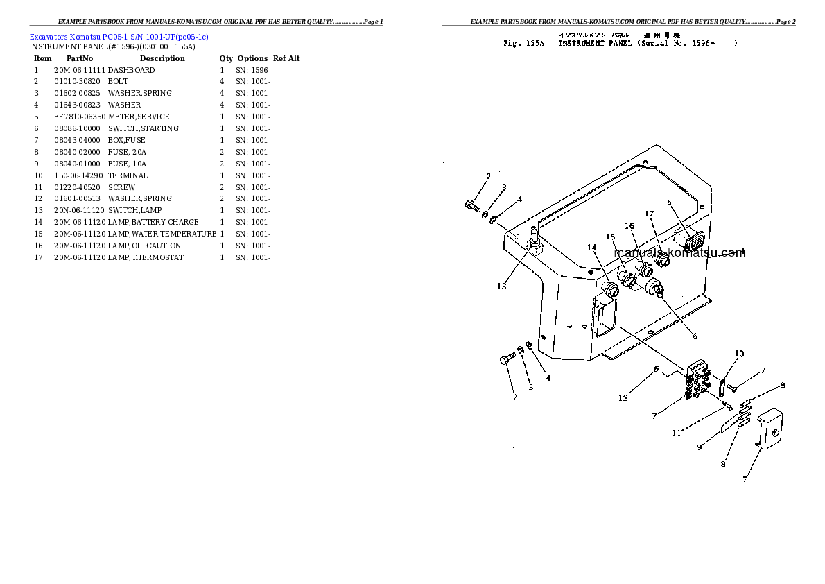 Protected: PC05-1 S/N 1001-UP Partsbook
