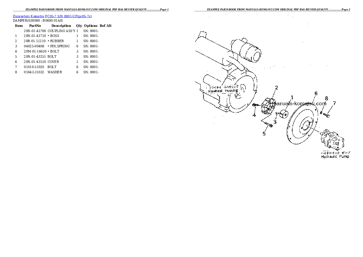 Protected: PC05-7 S/N 8001-UP Partsbook