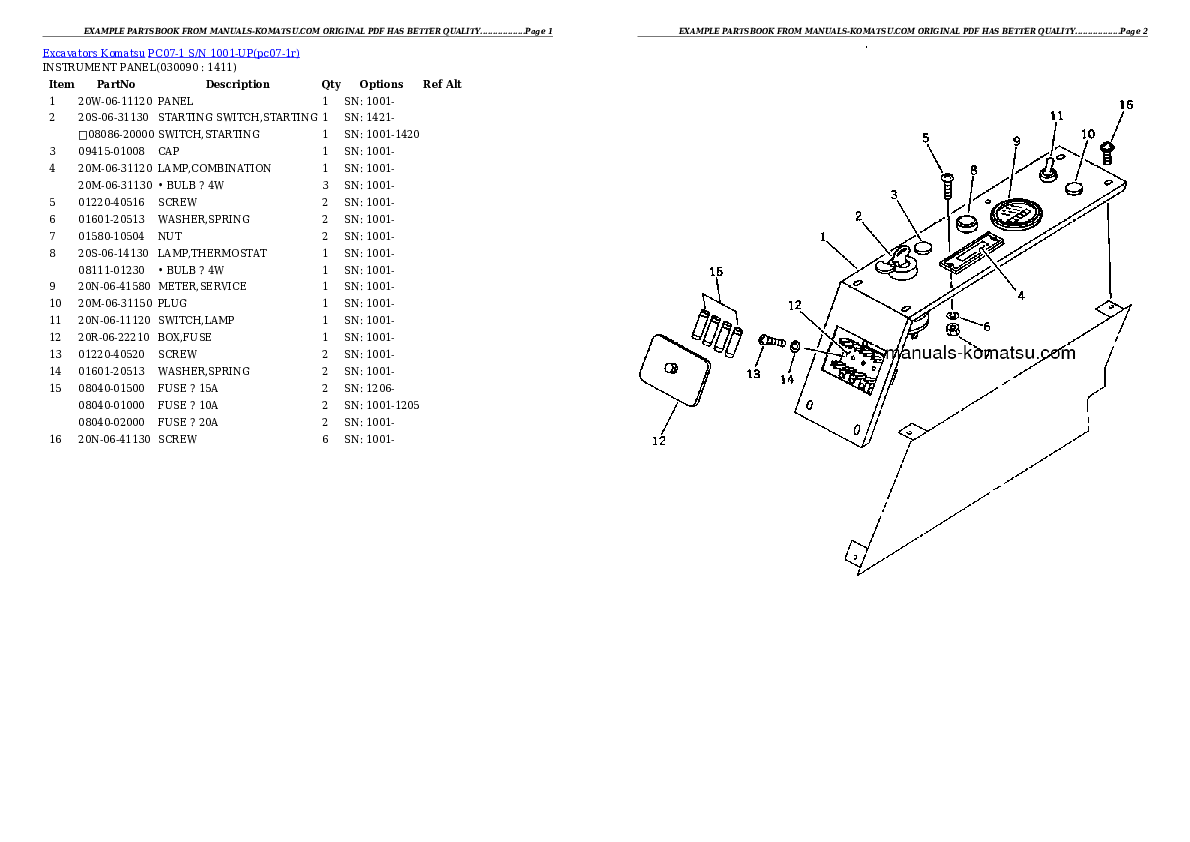 Protected: PC07-1 S/N 1001-UP Partsbook
