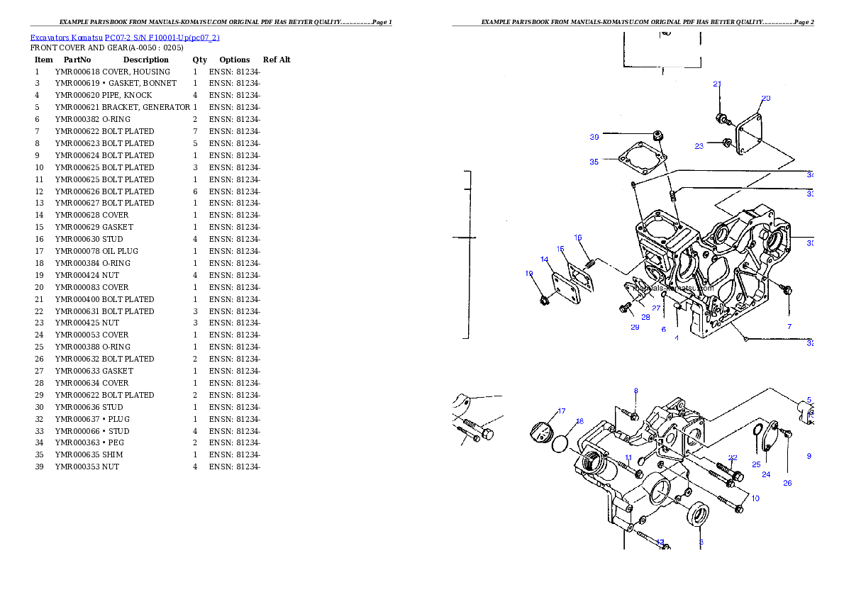 Protected: PC07-2 S/N F10001-Up Partsbook