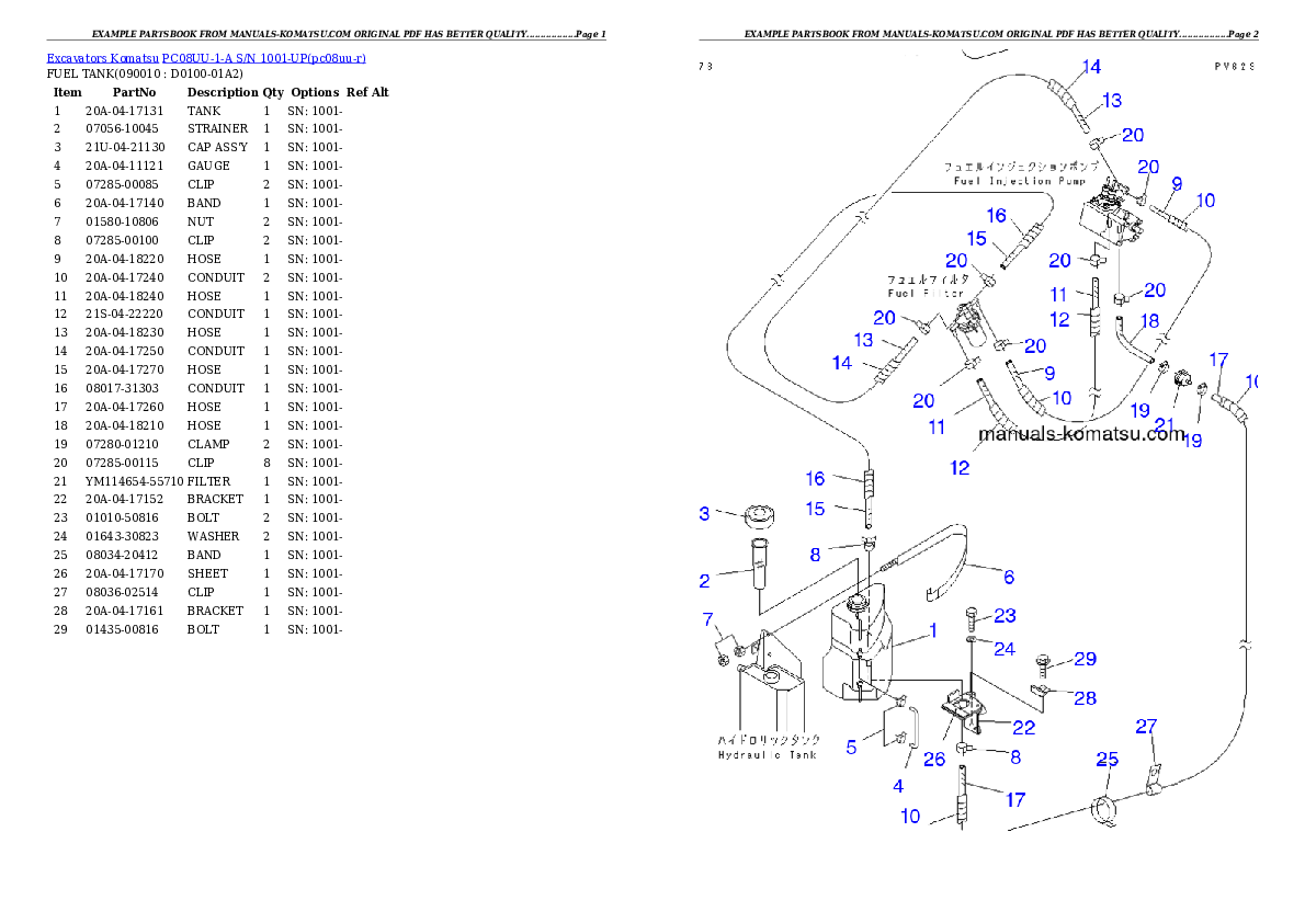 Protected: PC08UU-1-A S/N 1001-UP Partsbook