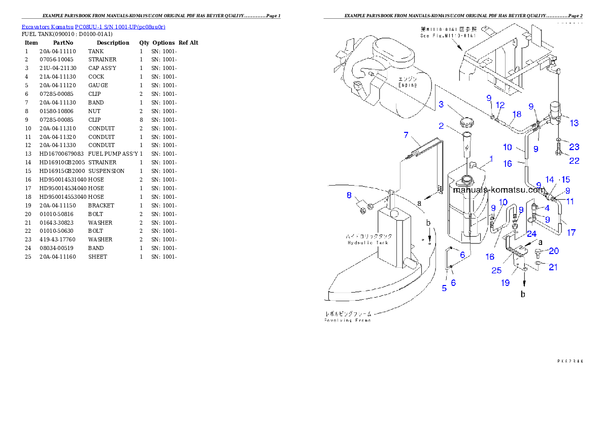 Protected: PC08UU-1 S/N 1001-UP Partsbook