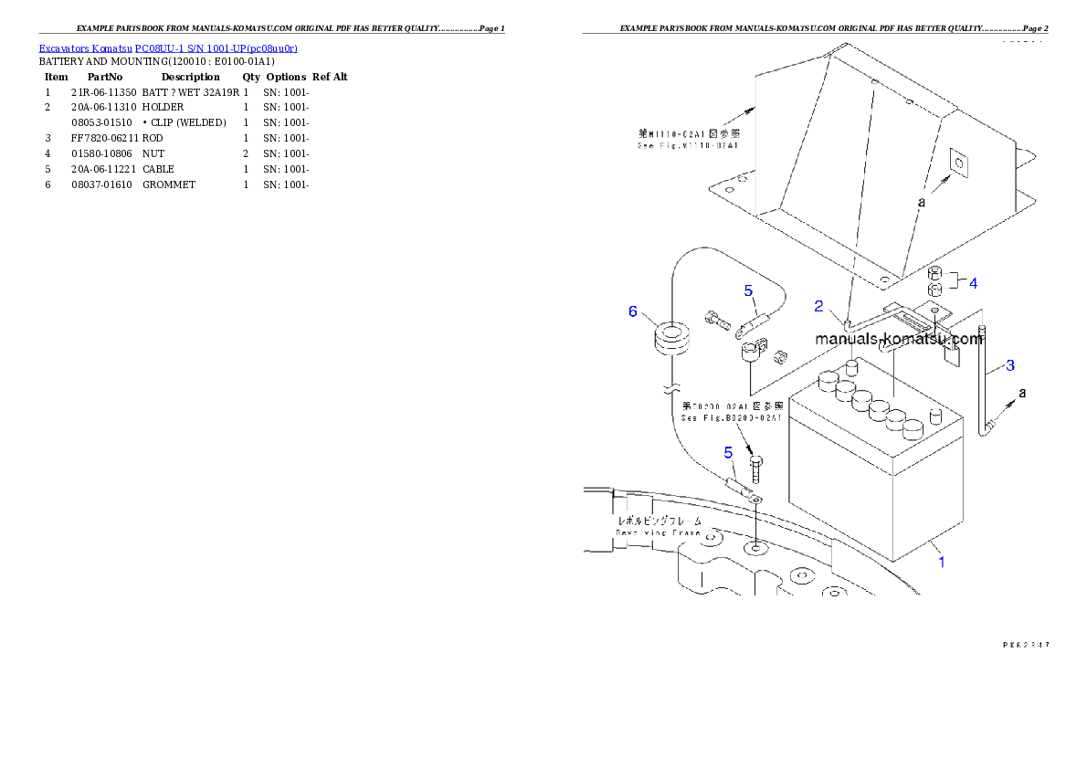 Protected: PC08UU-1 S/N 1001-UP Partsbook